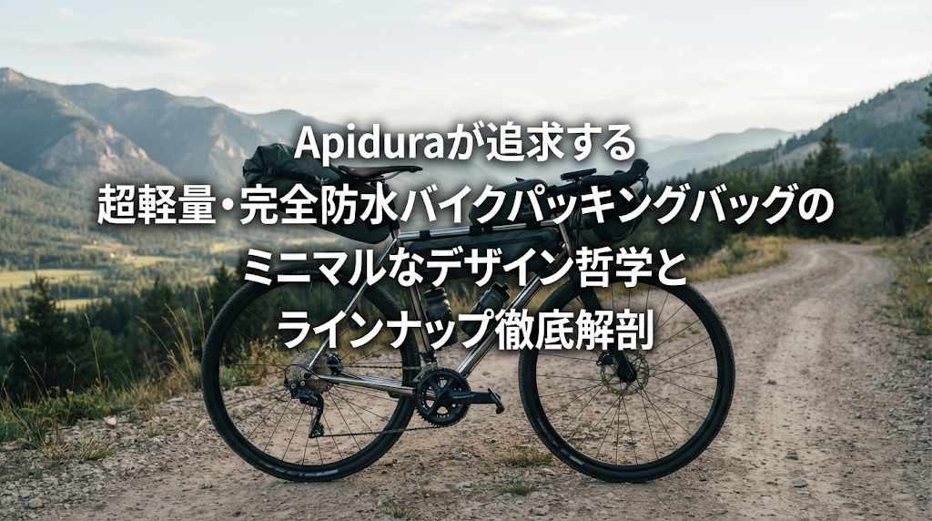 Apiduraが追求する超軽量・完全防水バイクパッキングバッグのミニマルなデザイン哲学とラインナップ徹底解剖