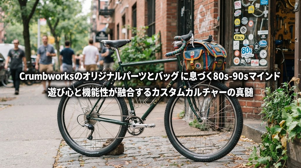 Crumbworksのオリジナルパーツとバッグに息づく80s-90sマインド。遊び心と機能性が融合するカスタムカルチャーの真髄