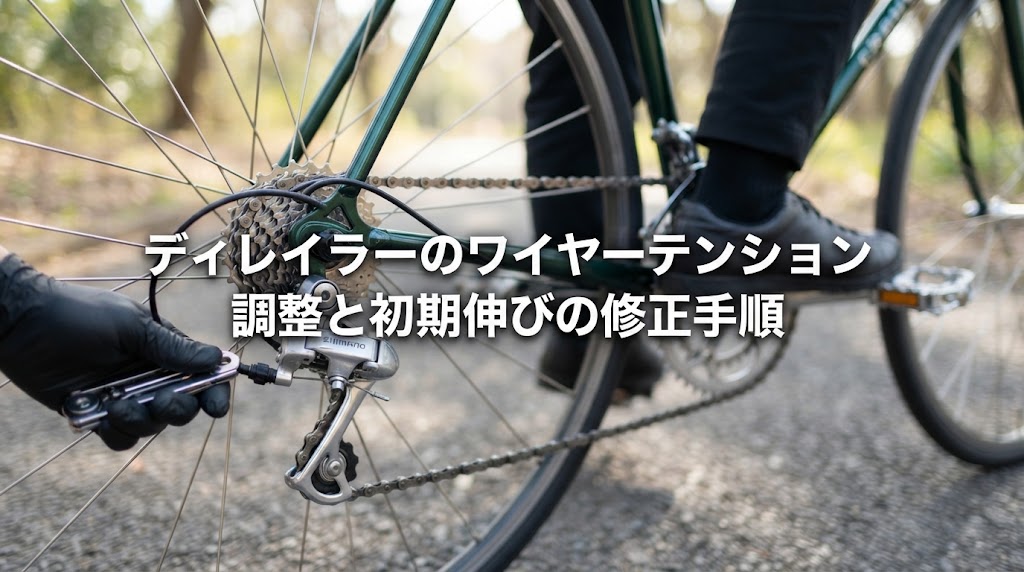 ディレイラーのワイヤーテンション調整と初期伸びの修正手順。愛車の変速フィーリングを取り戻すDIYメンテナンス