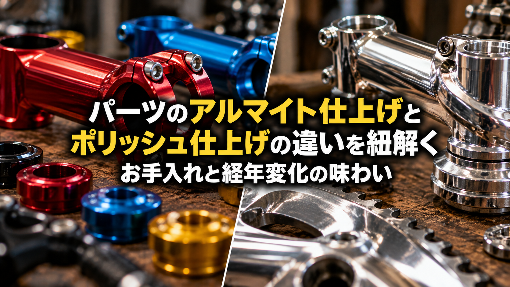 パーツのアルマイト仕上げとポリッシュ仕上げの違いを紐解く お手入れと経年変化の味わい
