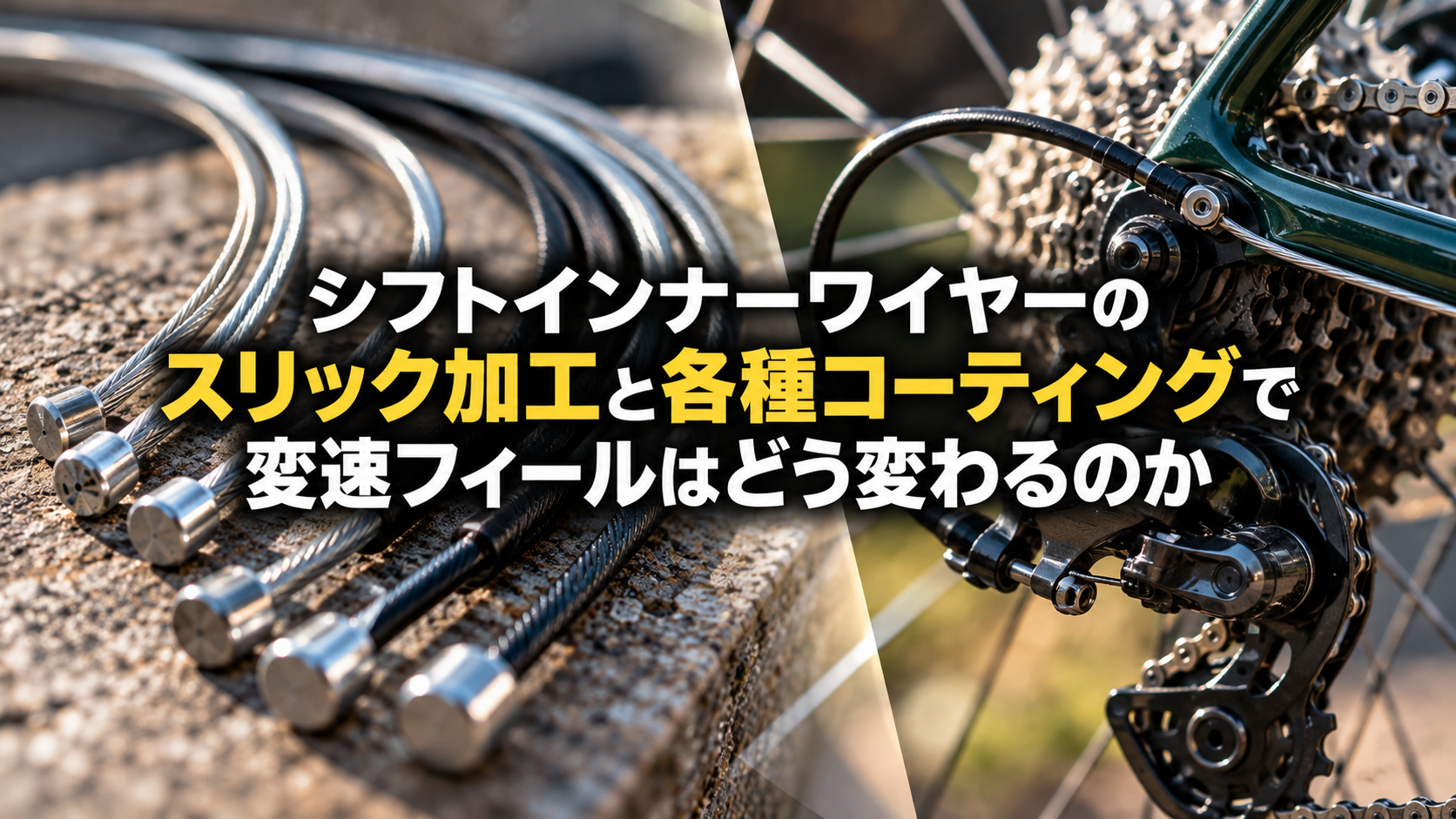 シフトインナーワイヤーのスリック加工と各種コーティングで変速フィールはどう変わるのか